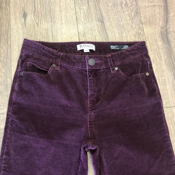 BUFFALO DAVID BITTON WOMEN BURGUNDY BRUSHED CORDUROY SKINNY PANTS - Picture 5 of 12